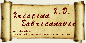 Kristina Dobricanović vizit kartica